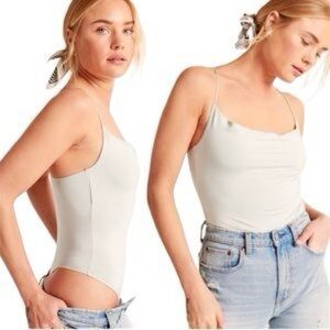 White cow neck body suit